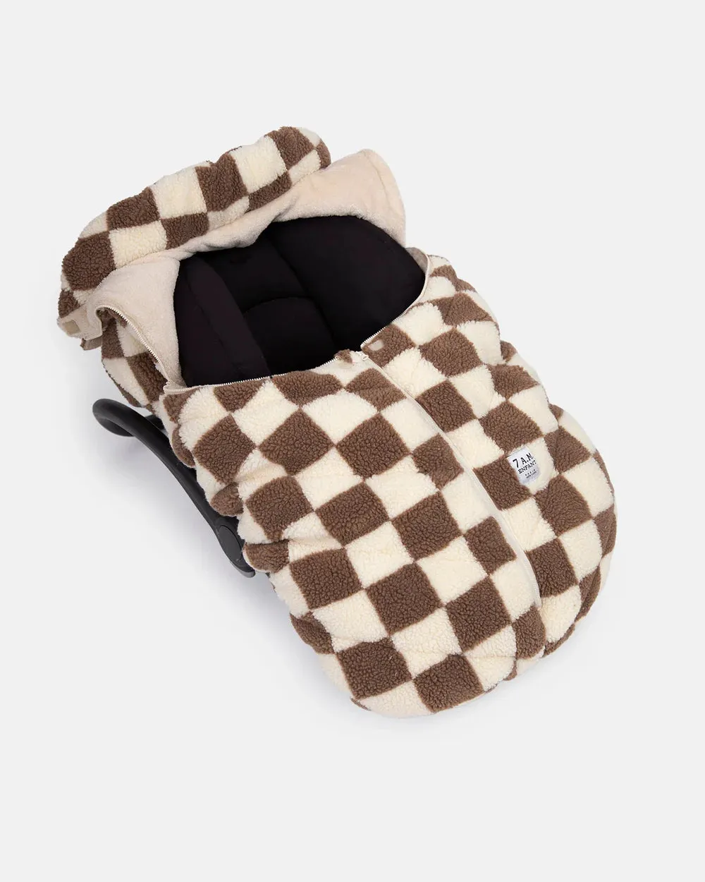 7 A.M. Car Seat Cover & Stroller Cocoon - Checker Berber