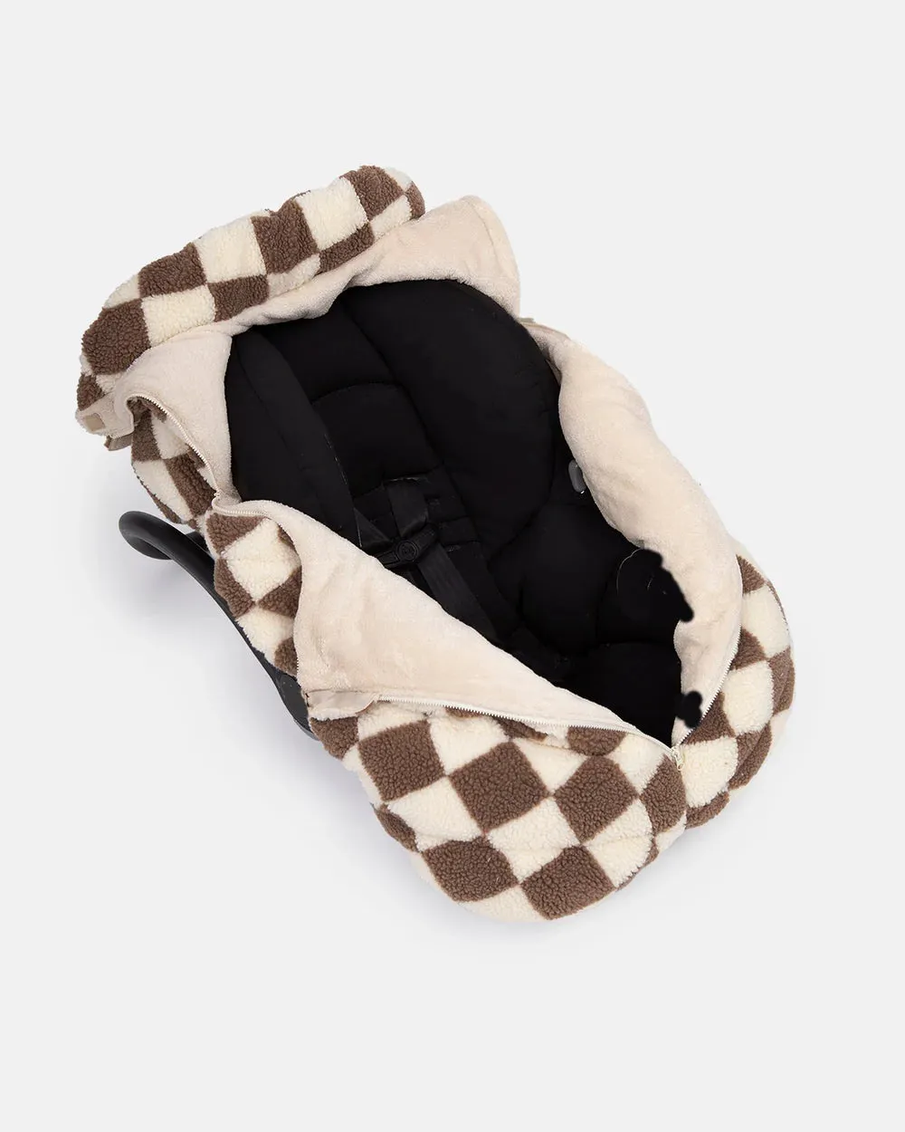 7 A.M. Car Seat Cover & Stroller Cocoon - Checker Berber