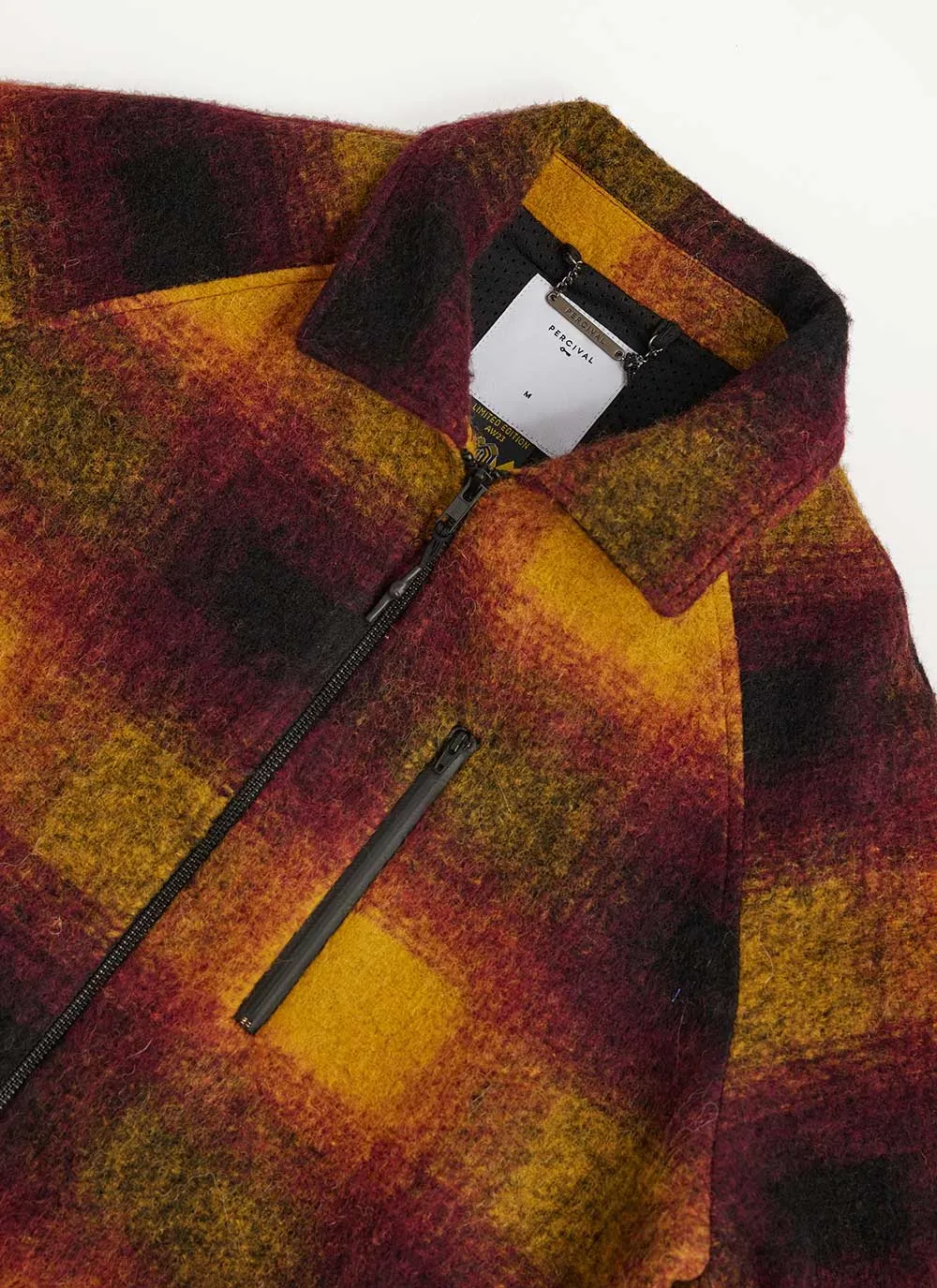 Anderson Raglan Check Jacket | Wool | Yellow