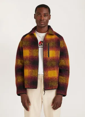 Anderson Raglan Check Jacket | Wool | Yellow