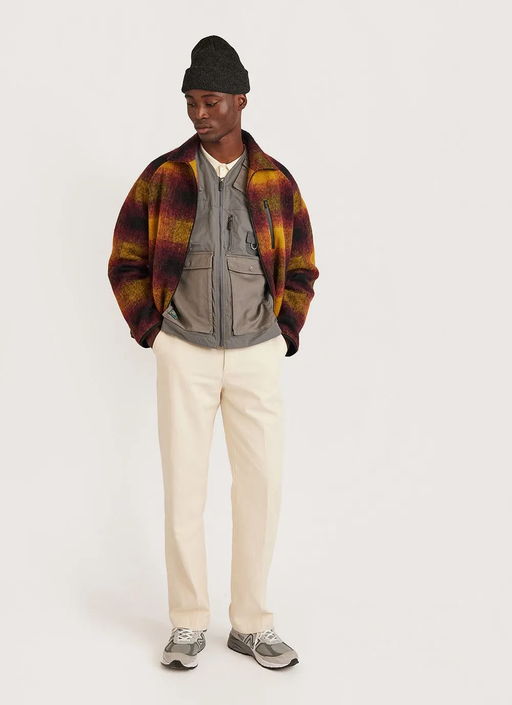 Anderson Raglan Check Jacket | Wool | Yellow