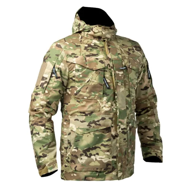 AshoreShop Men's Windbreaker Tactical Field Jacket Hooded