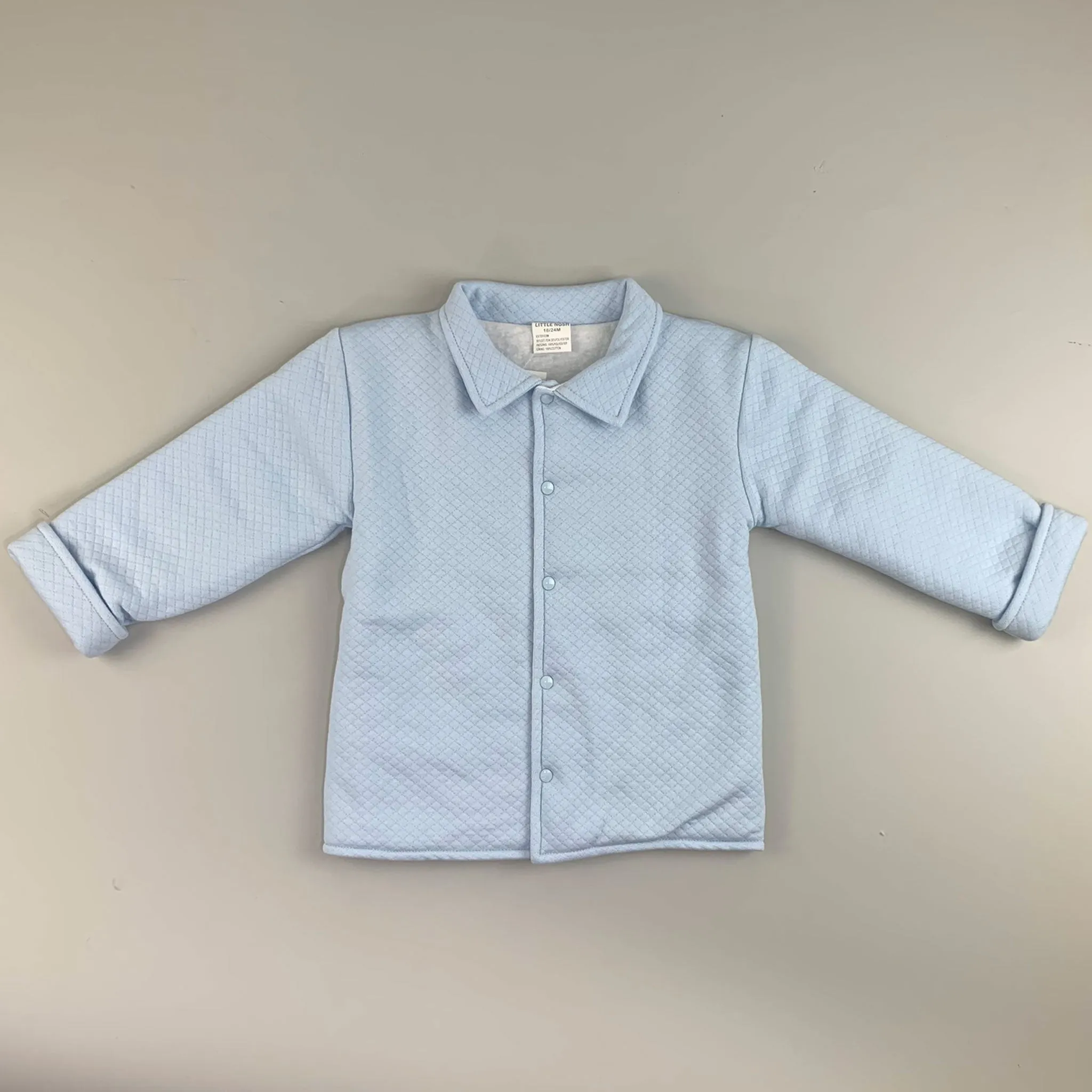 Baby Boys Blue Quilted Winter Coat - Little Nosh