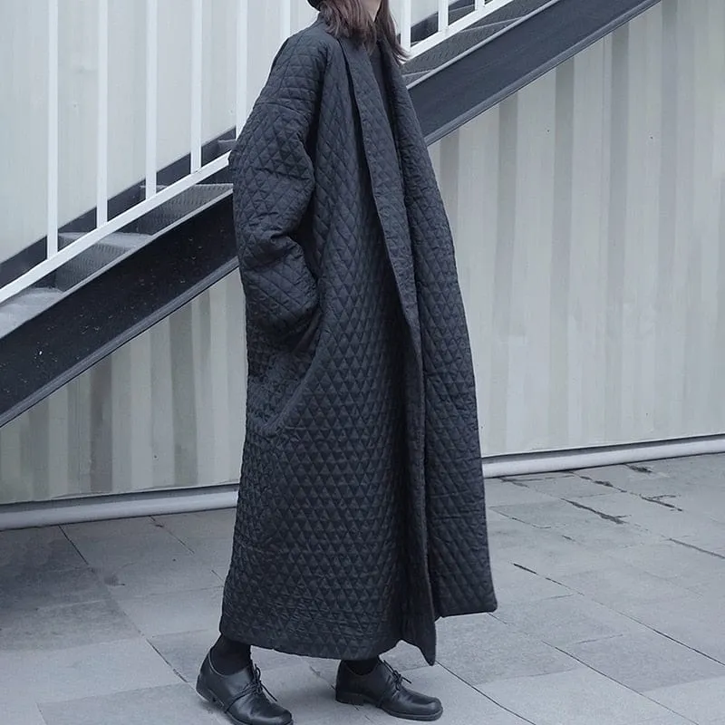 Black Diamond Long Winter Coat | Millennials