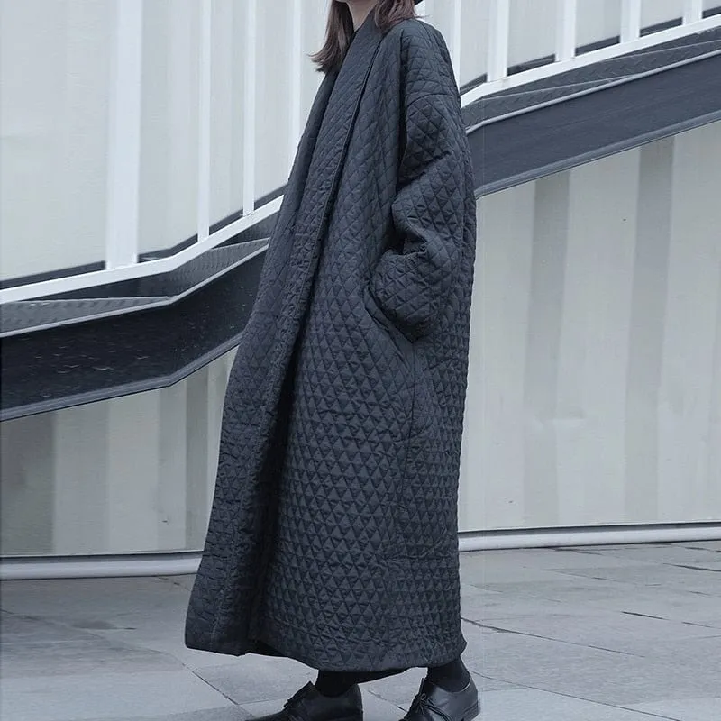 Black Diamond Long Winter Coat | Millennials