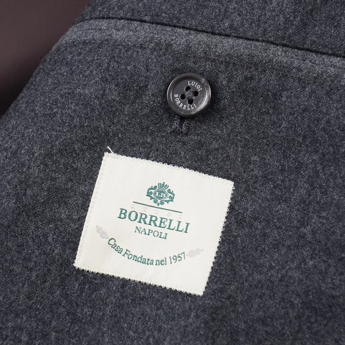 Borrelli Brushed Flannel Wool Field Jacket