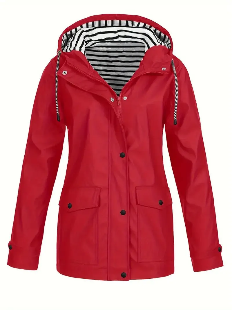 Denise | Striped Lined Zip Jacket