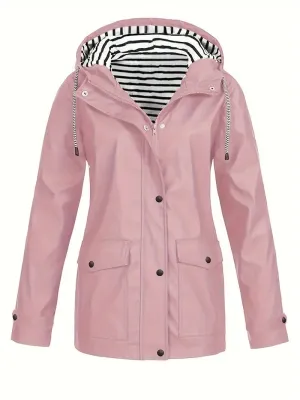 Denise | Striped Lined Zip Jacket