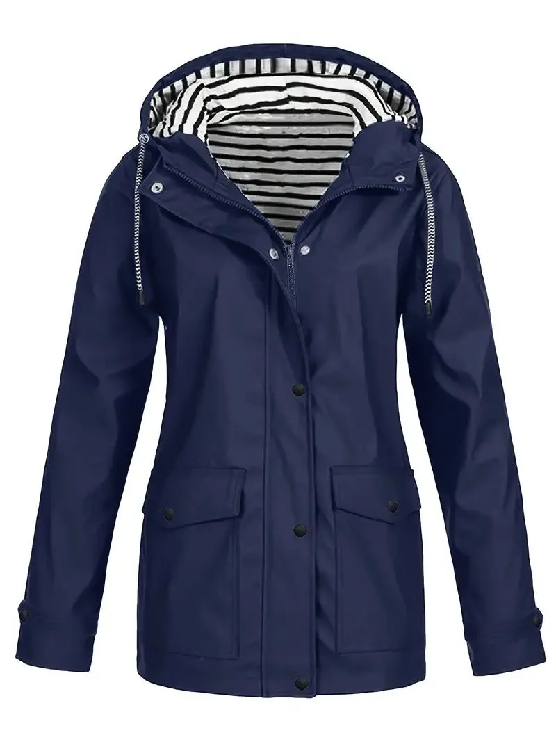 Denise | Striped Lined Zip Jacket