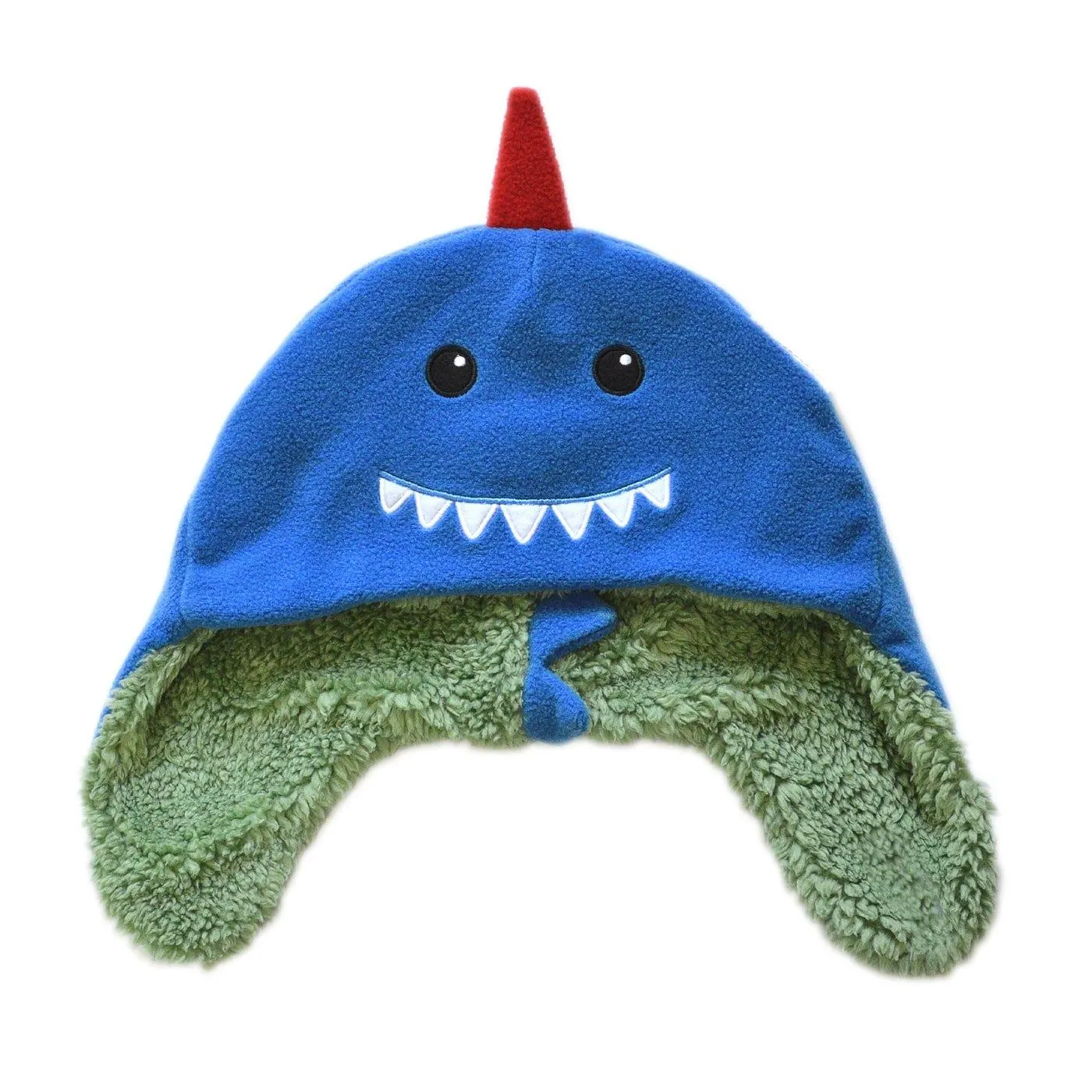 Flapjack Kids Reversible Sherpa Hat - Dino/Shark