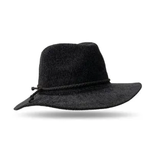 Getaway Panama Hat in Black Chenille