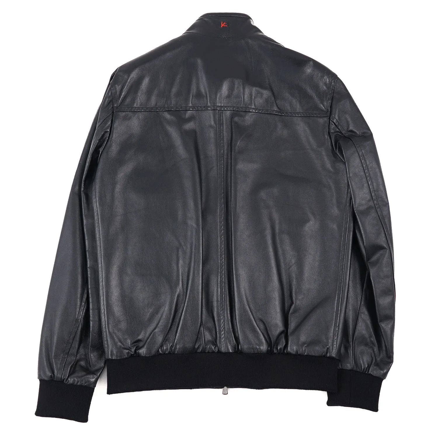 Isaia Baby Lambskin Leather Bomber Jacket