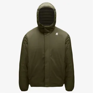 Jukes Thermo Light Double - Reversible Men Hooded Jacket in Green Blackish