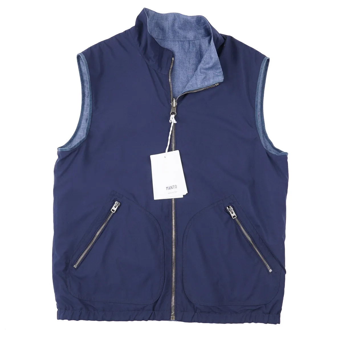 Manto Reversible Linen and Polyester Vest