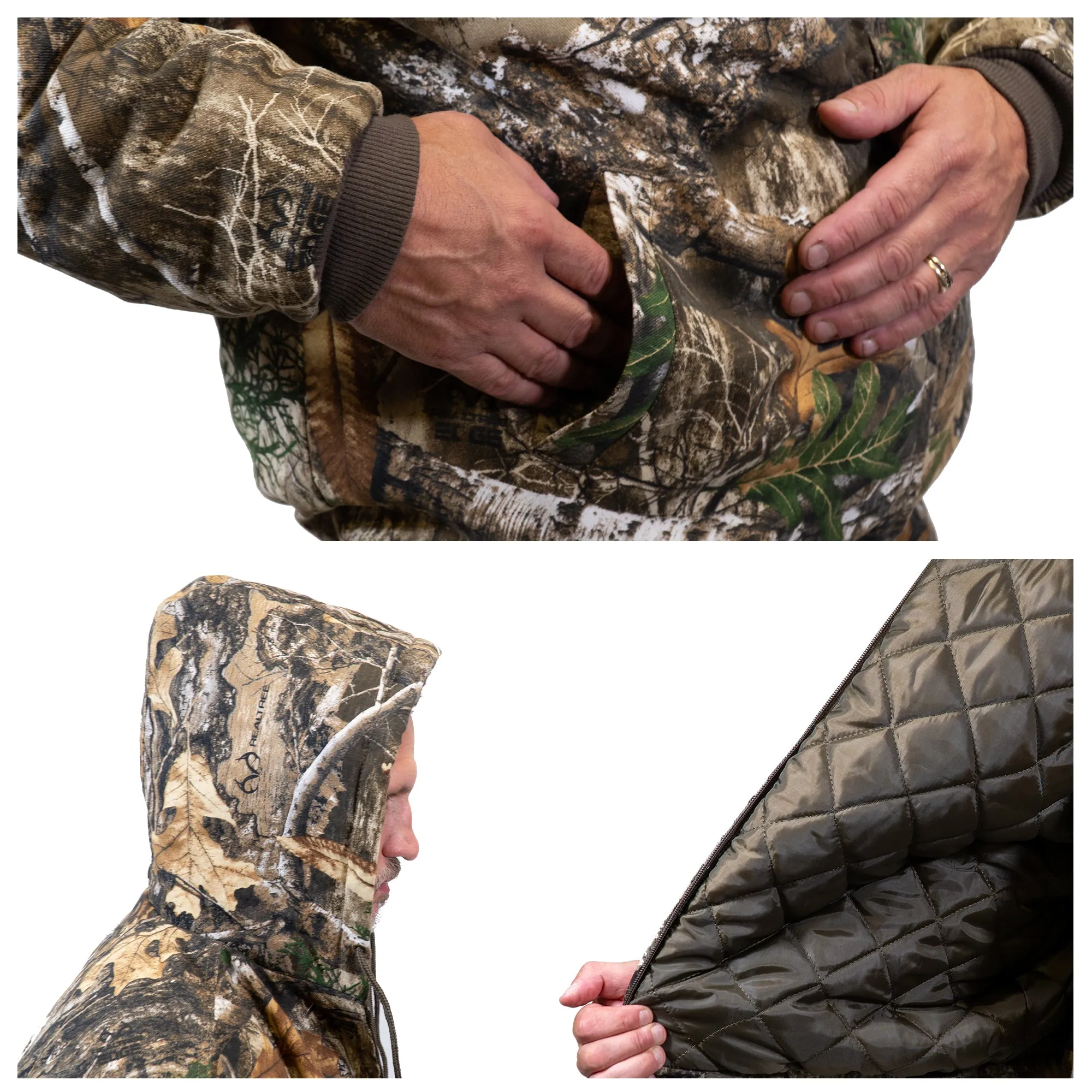 Men's Insulated Twill Camo Hunting Jacket