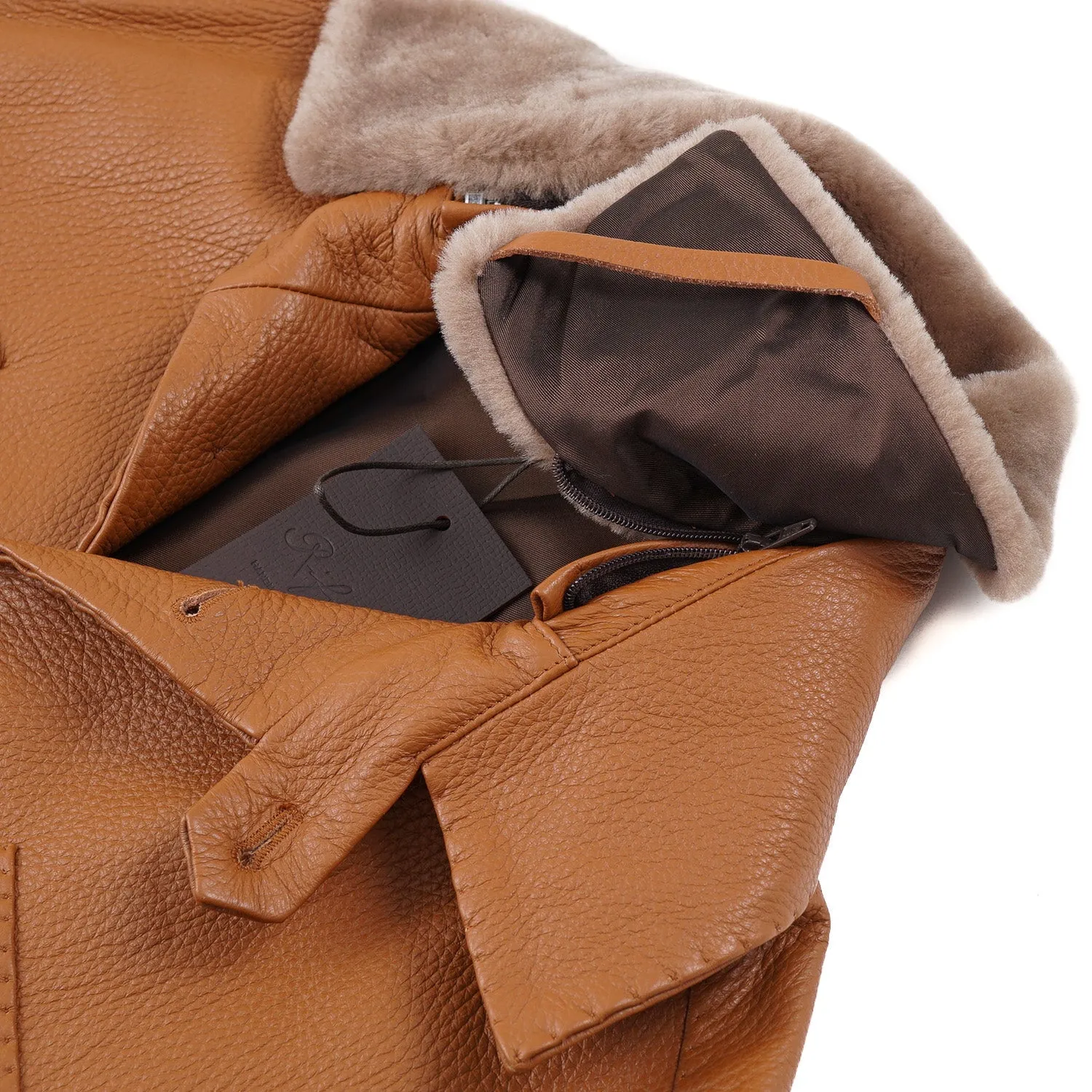 Rifugio Deerskin Jacket with Beaver Collar