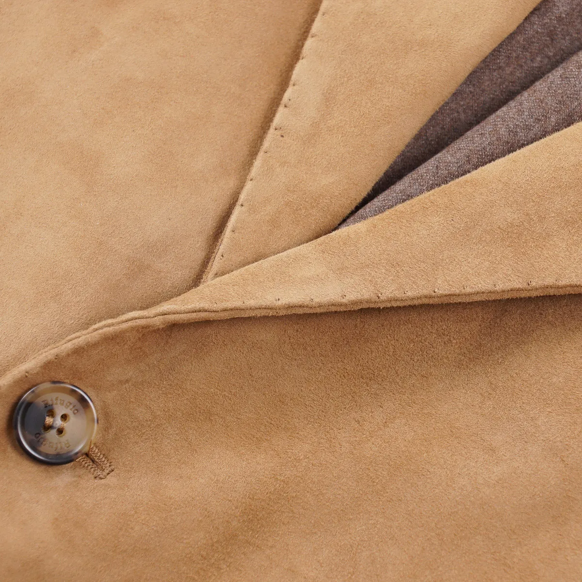 Rifugio Wool-Lined Lambskin Suede Blazer