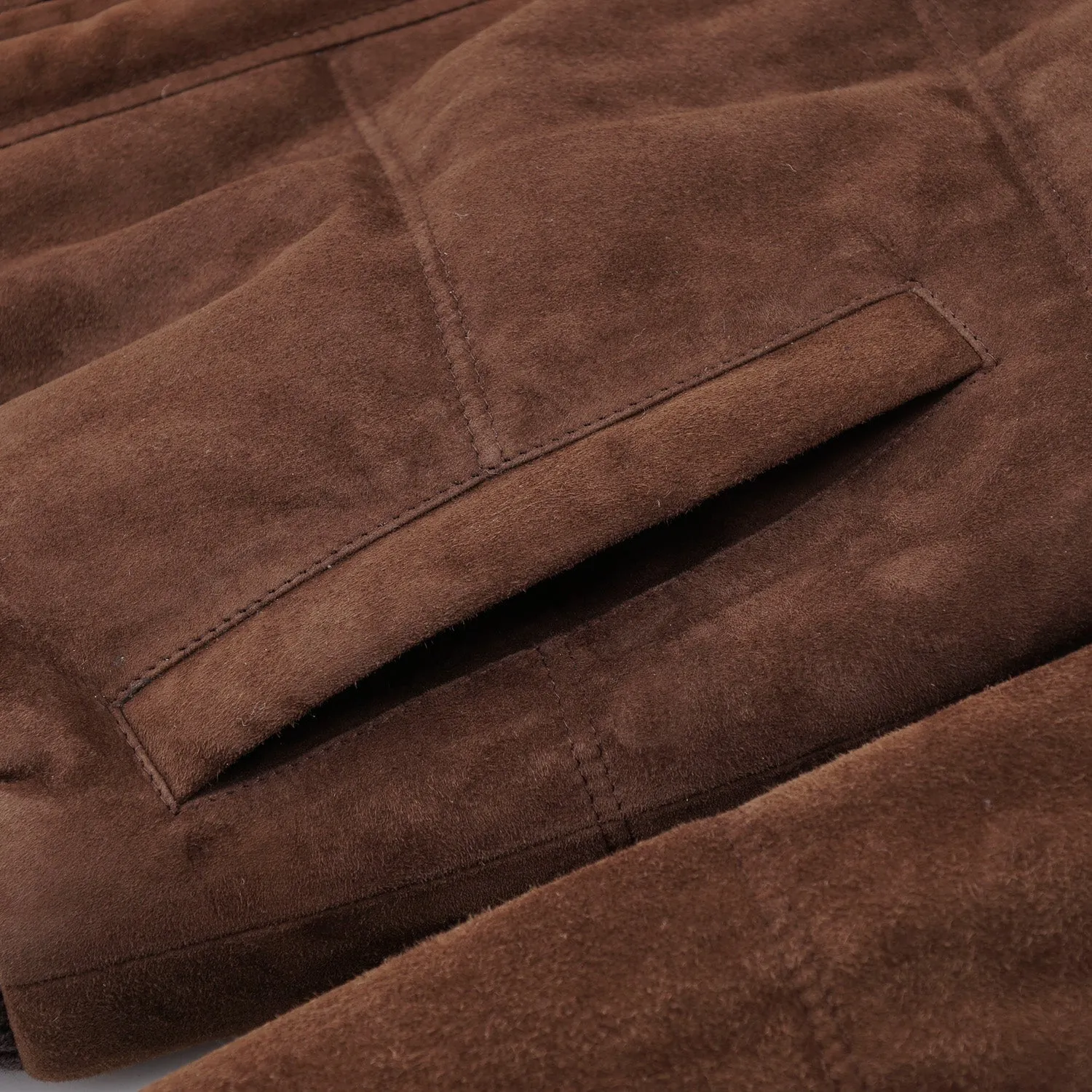 Rifugio Wool-Lined Quilted Suede Jacket