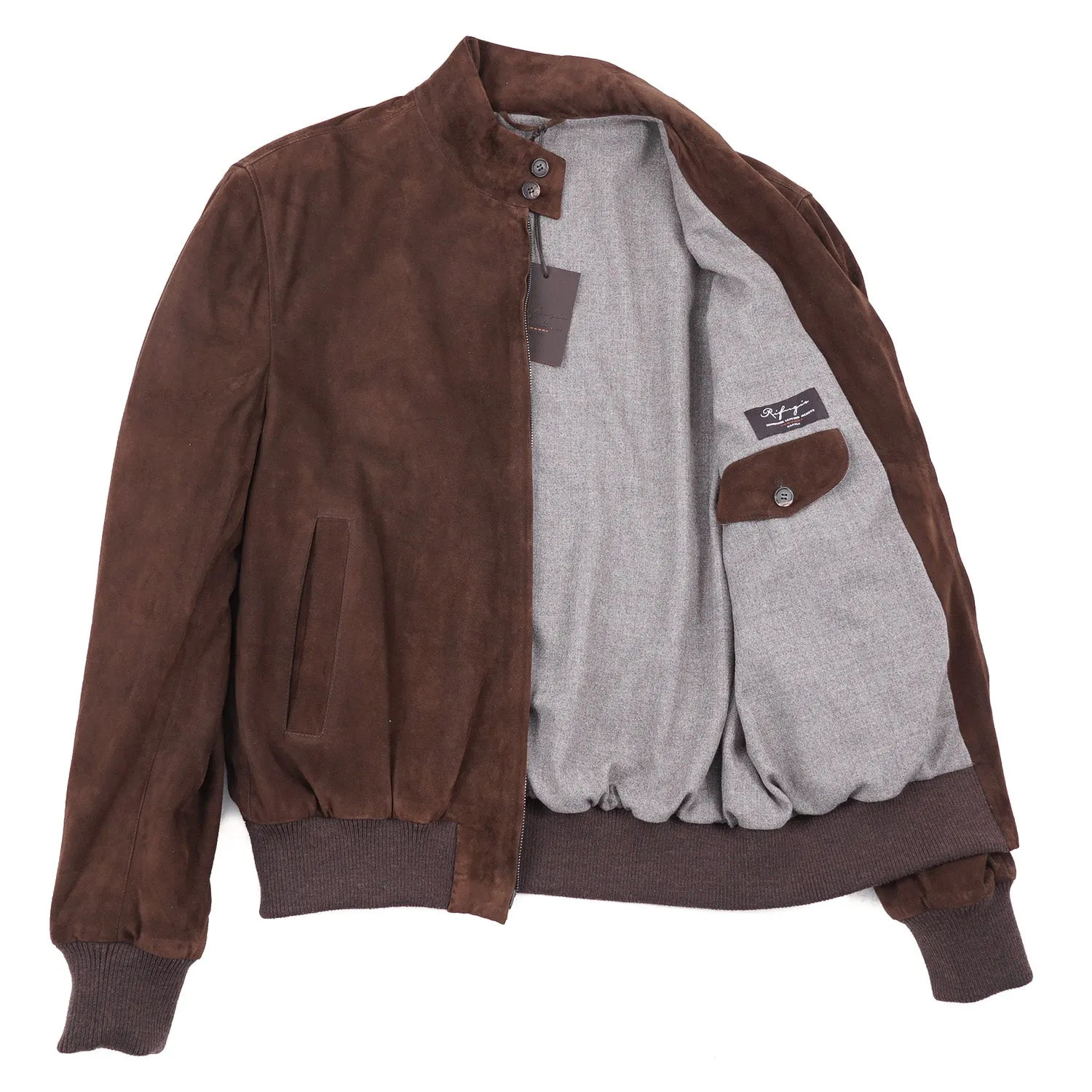 Rifugio Wool-Lined Suede Bomber Jacket