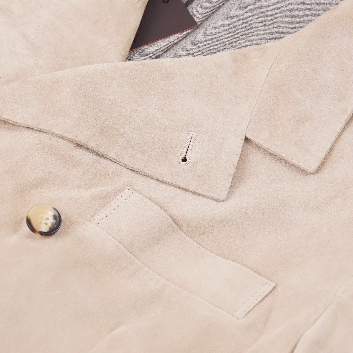 Rifugio Wool-Lined Suede Short Coat