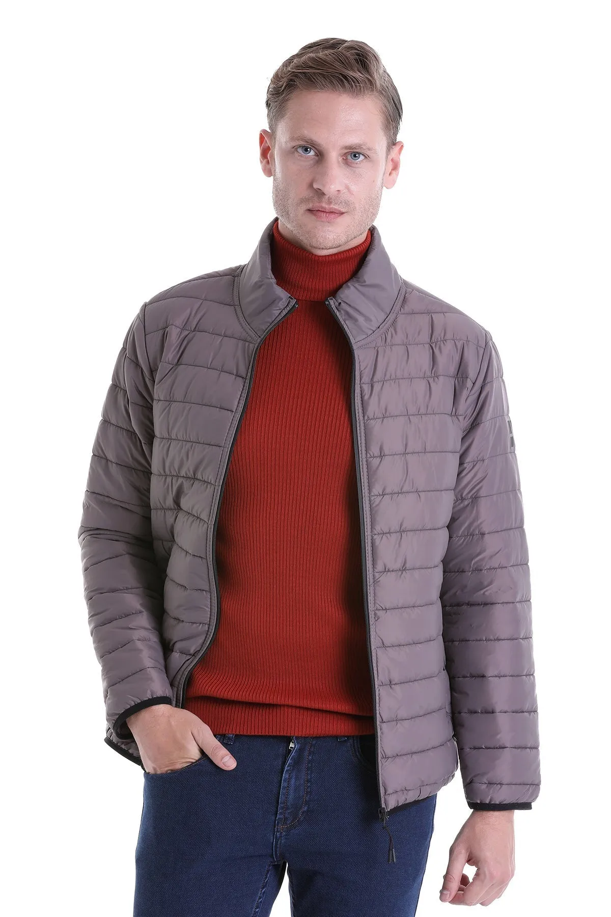 Slim Fit Ceasar Mink Padded Coat