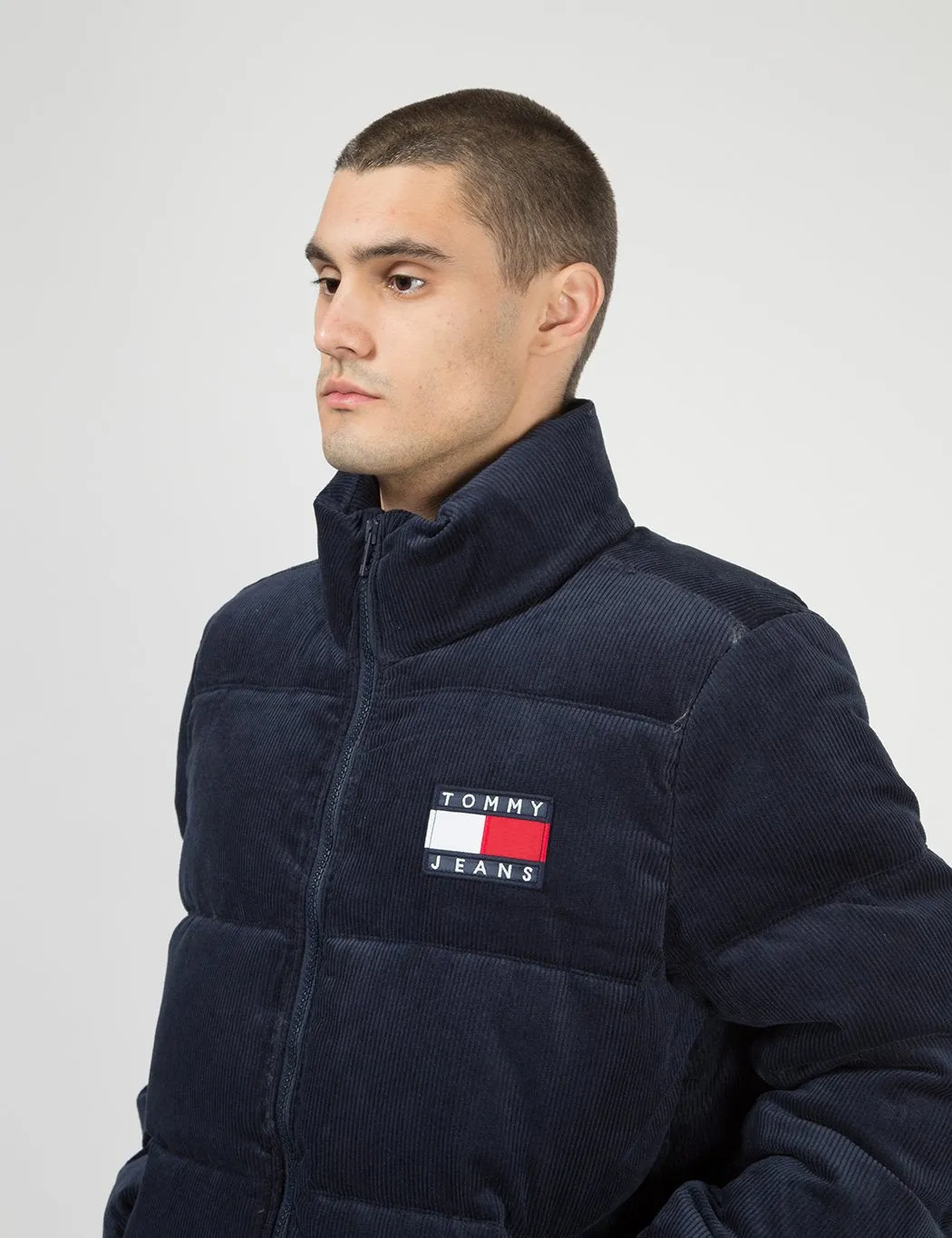 Tommy Jeans Corduroy Puffa Jacket - Black Iris