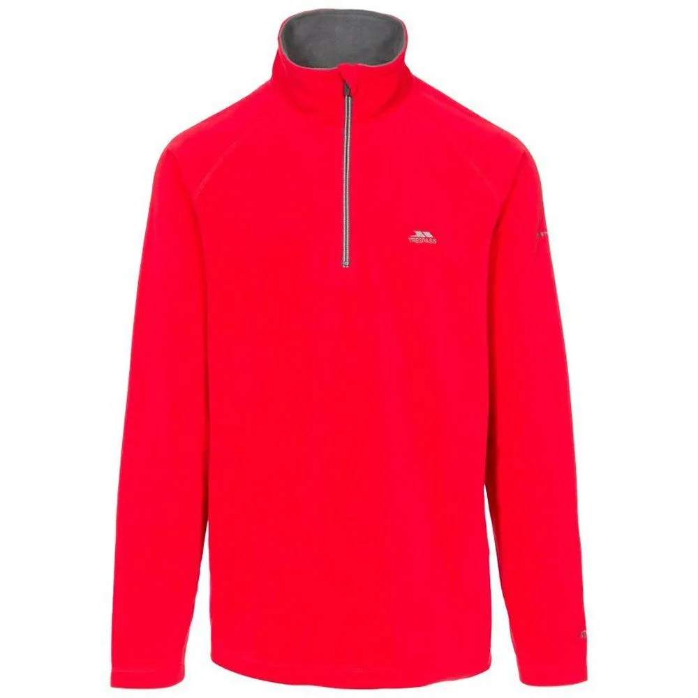 Trespass L Red Blackford 1/2 Zip Men's Microfleece