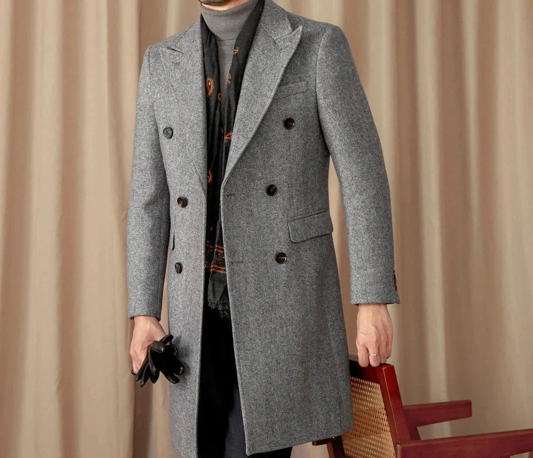 Winter double breated wool coat