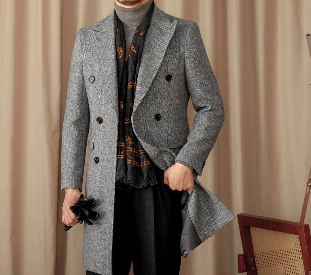 Winter double breated wool coat