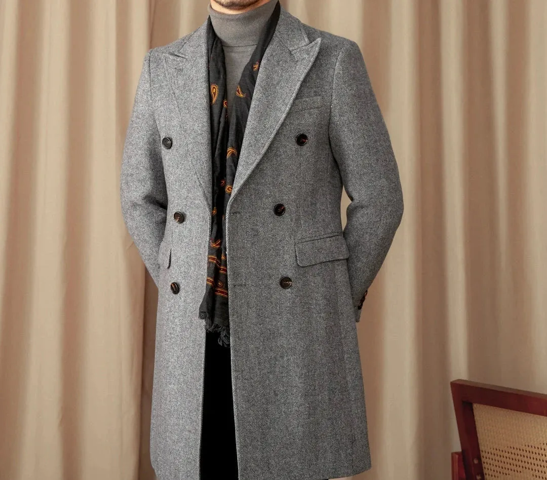 Winter double breated wool coat