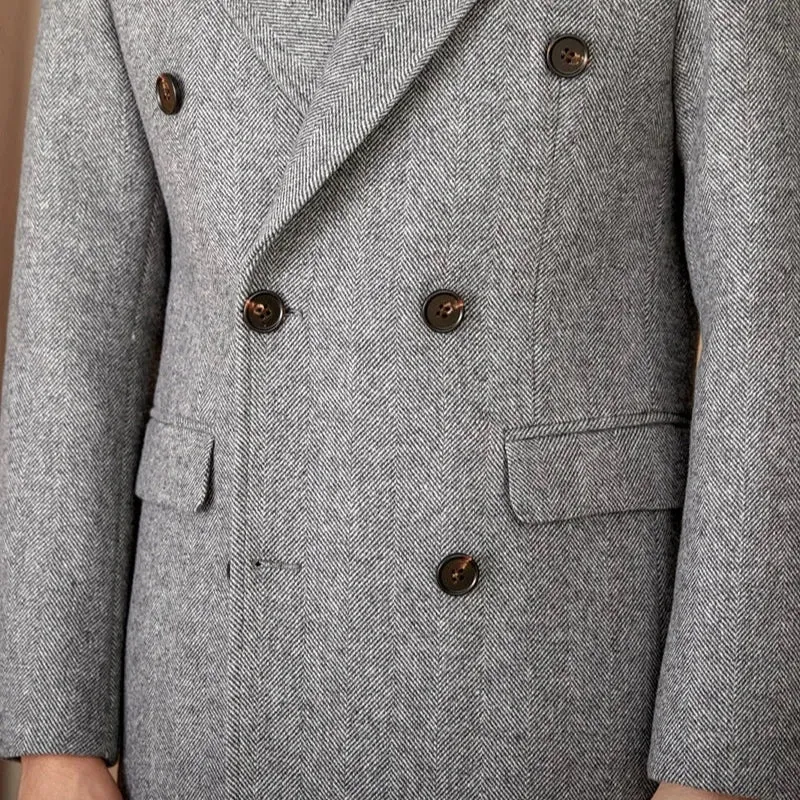 Winter double breated wool coat