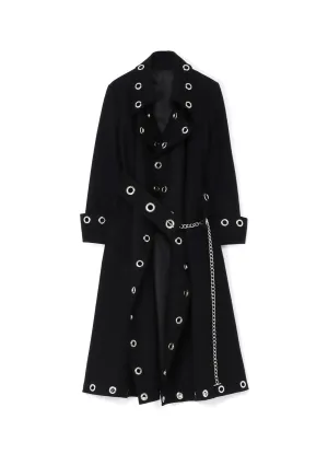 W/Melton eyelet coat