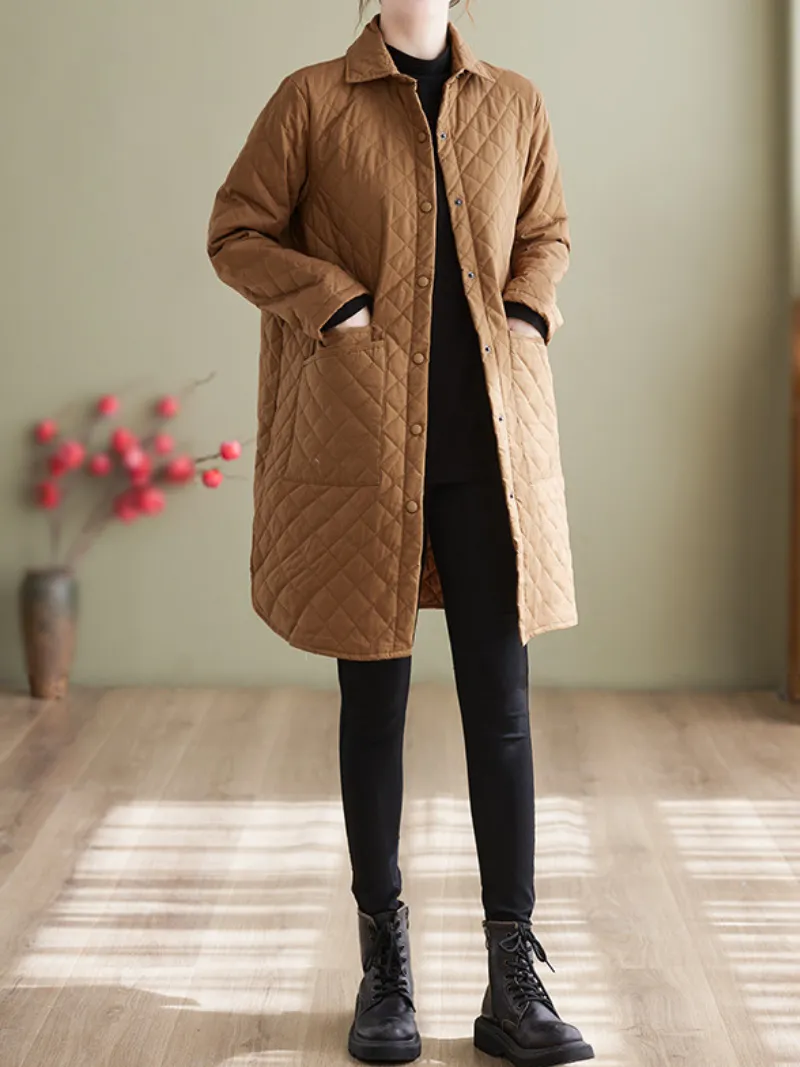 Women's Winter Collection Front Large Pockets Coat