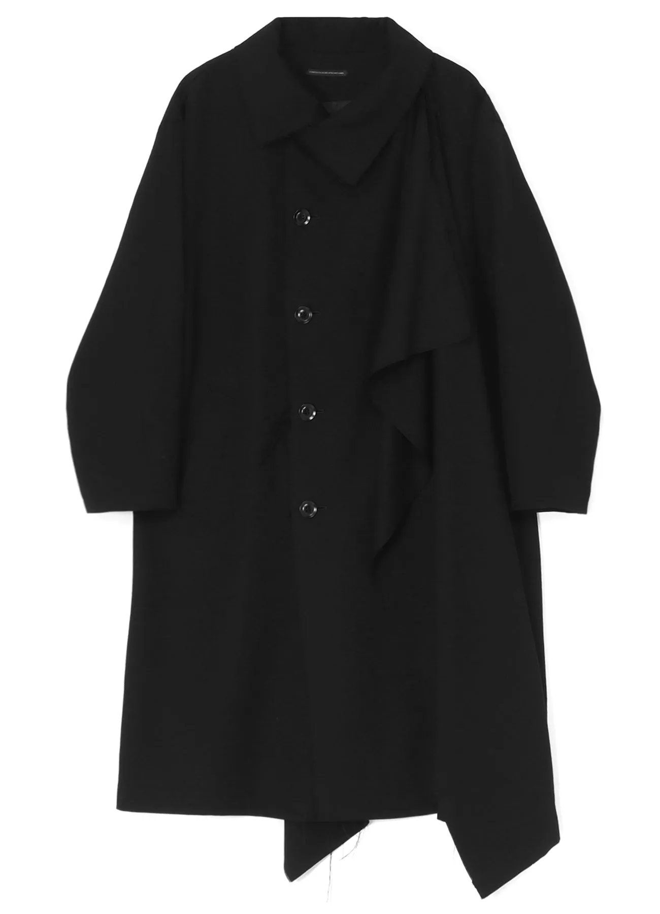 WOOL GABARDINE LEFT FLAP PANEL COAT