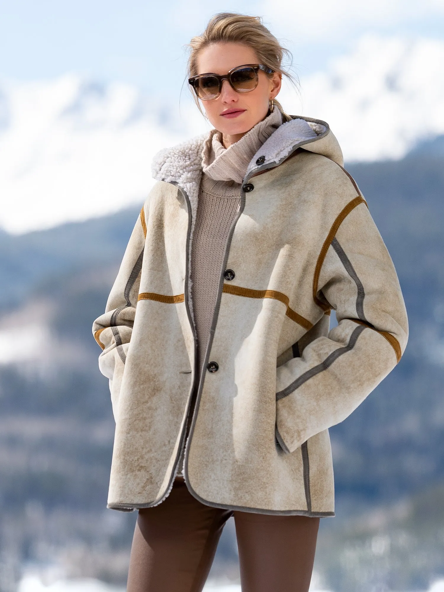 Zurs Reversible Shearling Coat